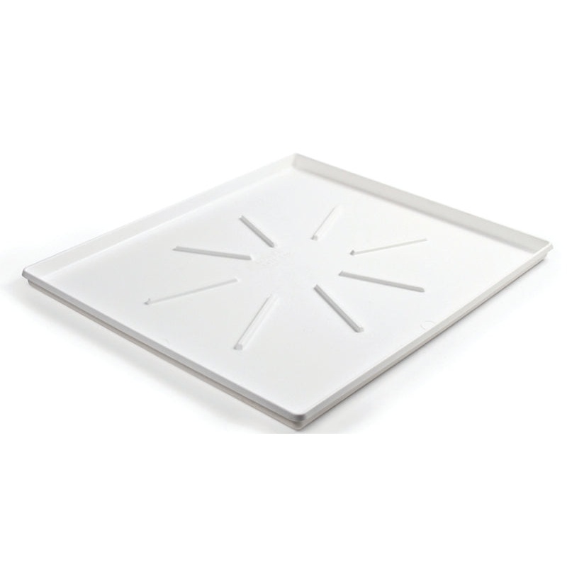 Camco USA 20786 Washing Machine Drain Pan, Low Profile, Polypropylene, White, Matte, For: Front-Loading Machines