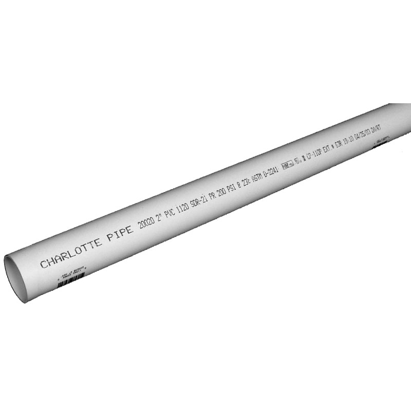 Charlotte Pipe PVC 23155 0600HC Pipe, 1/2 in, 10 ft L, PVC