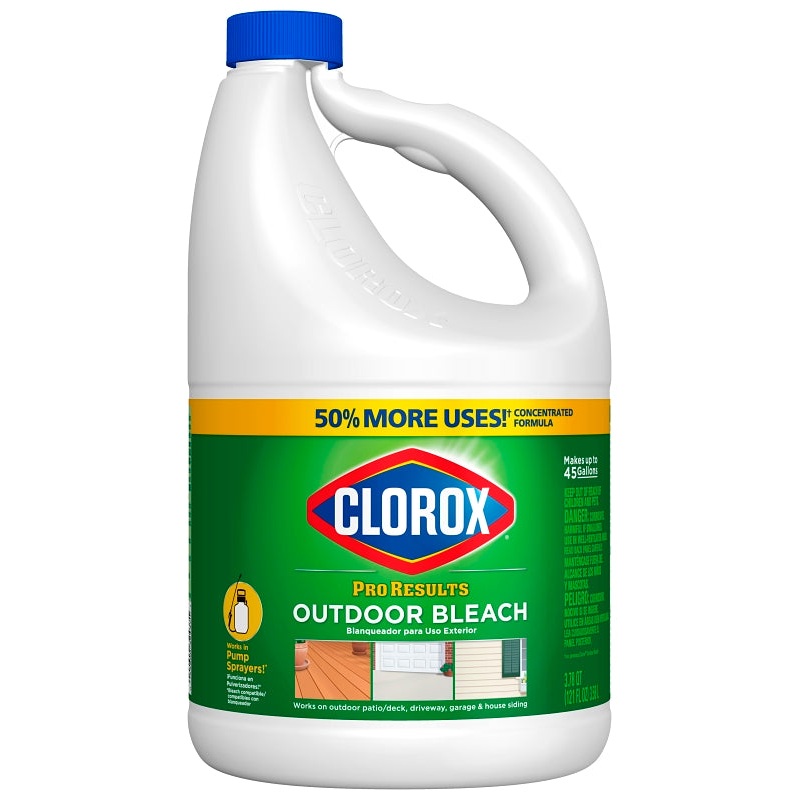 Clorox ProResults 32437 Outdoor Bleach, 121 oz, Liquid, Bleach, Pale Yellow, Pack of 3