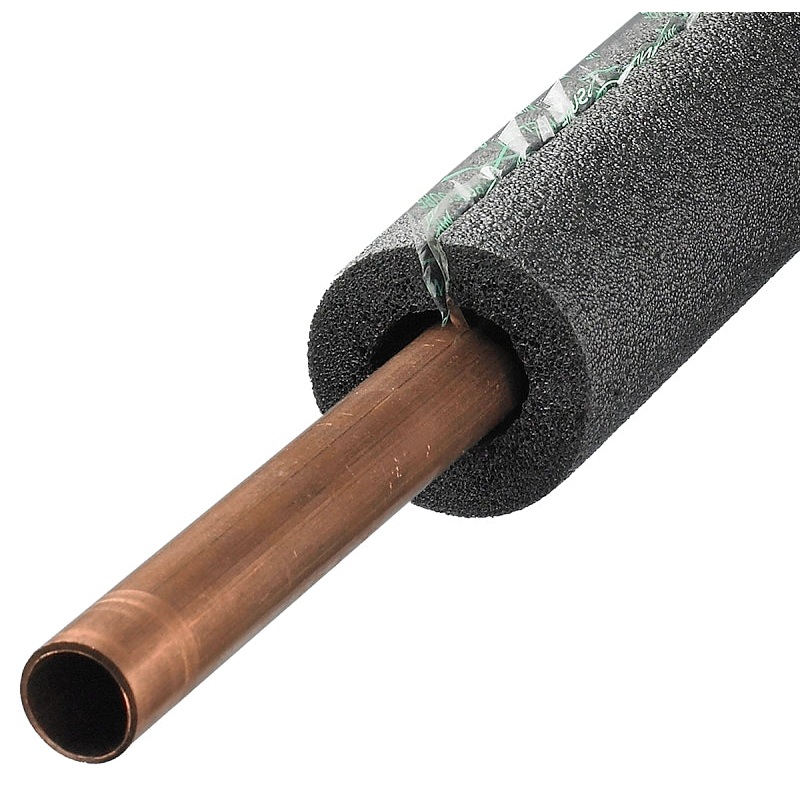 Frost King 5P10XB6 Pipe Insulation, 1/2 in Thick, 5/8 in Dia, 6 ft L, Foam, 1/2 in Copper, 1/4 in Iron Pipe, Pack of 54