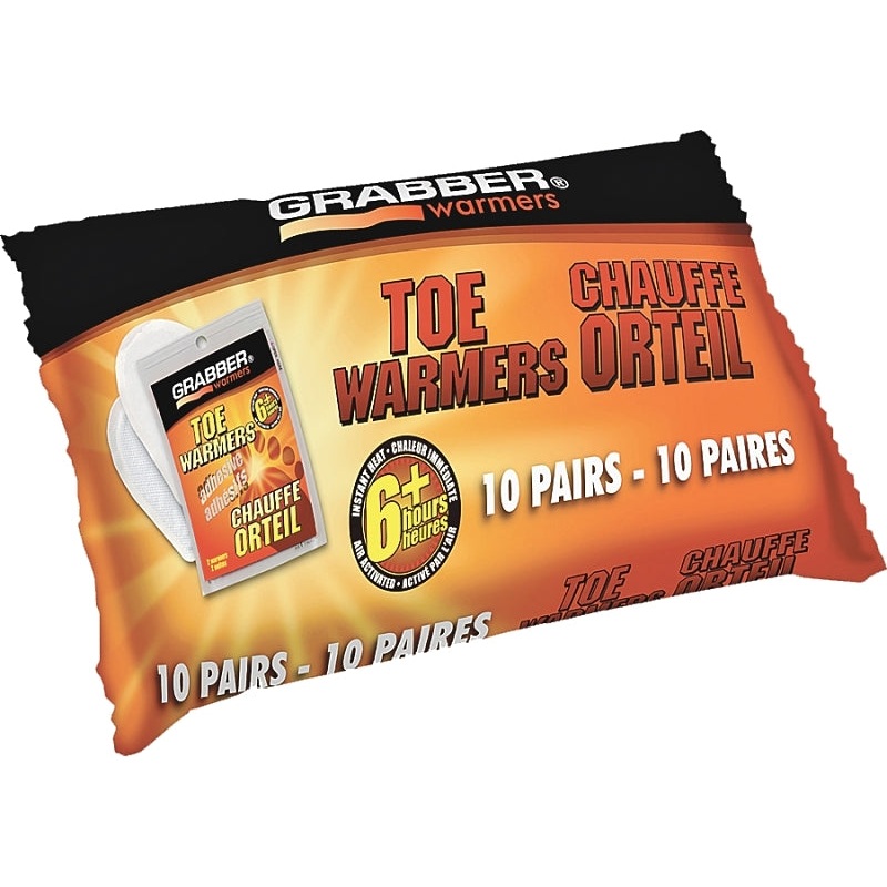 Grabber Warmers TWEF10 Adhesive Toe Warmer, Specifications: 100 deg F Average, 6 hr Continuous Warmth