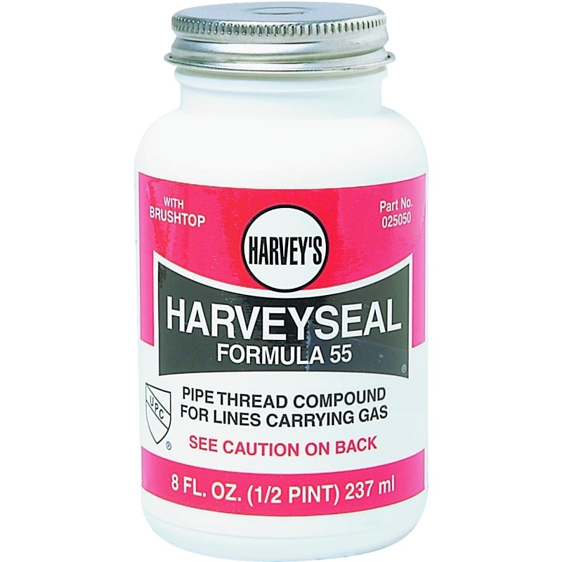 Harvey 025050 Pipe Thread Compound, 8 fl-oz Jar, Liquid, Paste, Yellow