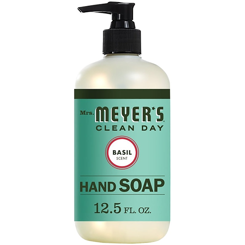 Mrs. Meyer’s 14104 Hand Soap, Liquid, Colorless, Basil, 12.5 oz Bottle