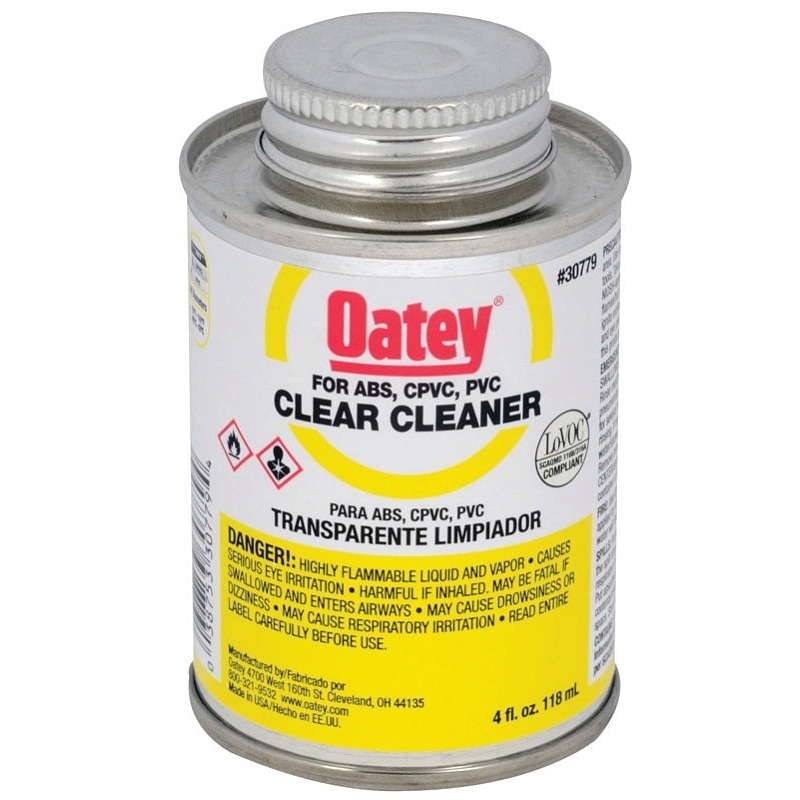 Oatey 30779 All-Purpose Pipe Cleaner, Liquid, Clear, 4 oz Can