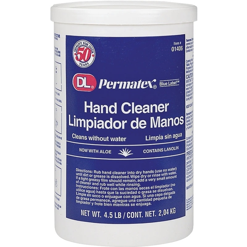 Permatex 01406 Hand Cleaner, Paste, White, Fresh, 4.5 lb Bottle