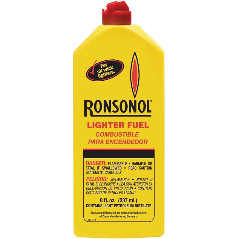 Ronson 99062 Lighter Fuel, Liquid, Clear, 8 oz, Pack of 24
