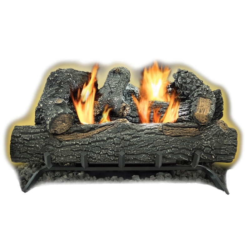 Kozy World GLD2455T Thermostatic Vent-Free Gas Log Set, 13 in L, 24 in W