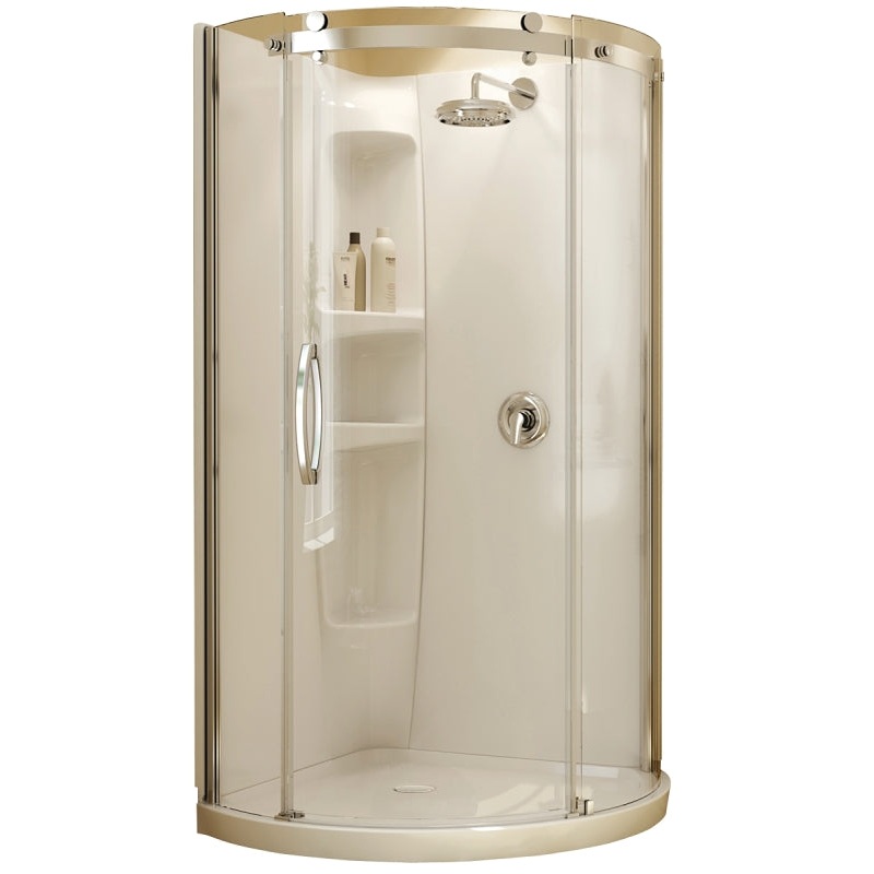 Maax 105753-000-001-00 Olympia Shower Panel, 36 in L, 36 in W, 78 in H, Acrylic, Direct-to-Stud Installation, White