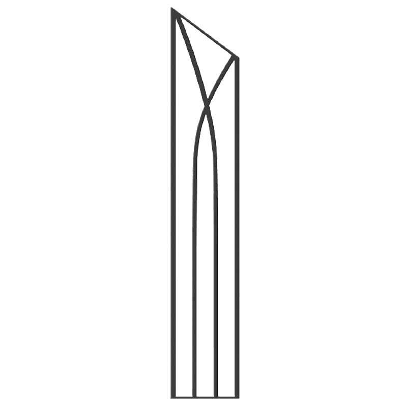 Nuvo Iron VSRP Stair Rail Panel, Veneziani Style, Black