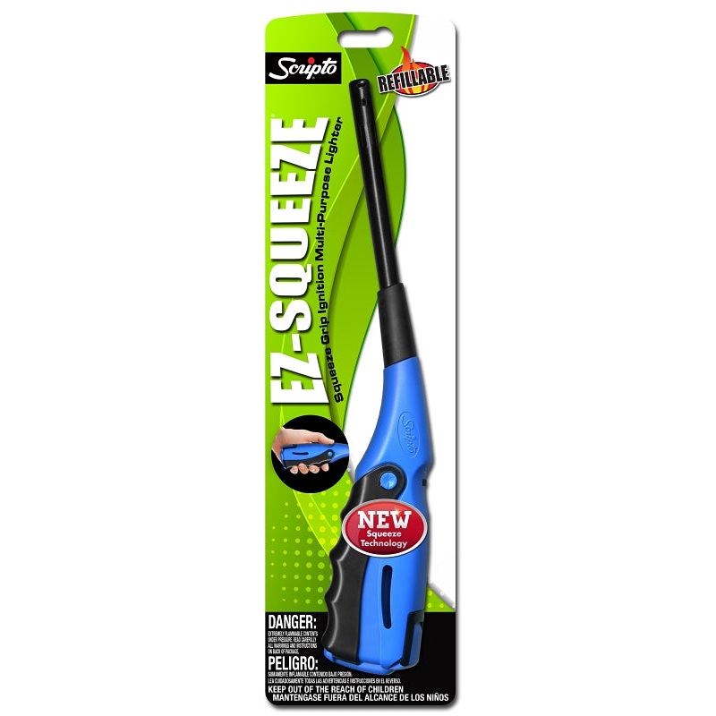 Scripto EZ-SQUEEZE BGM27-1/12CD Multi-Purpose Lighter, Refillable: Yes, Pack of 12