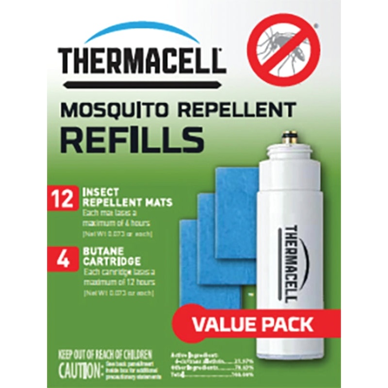 Thermacell MR400-12 Repellent Refill, Includes: (4) Fuel Cartridges, (12) Repellent Mats