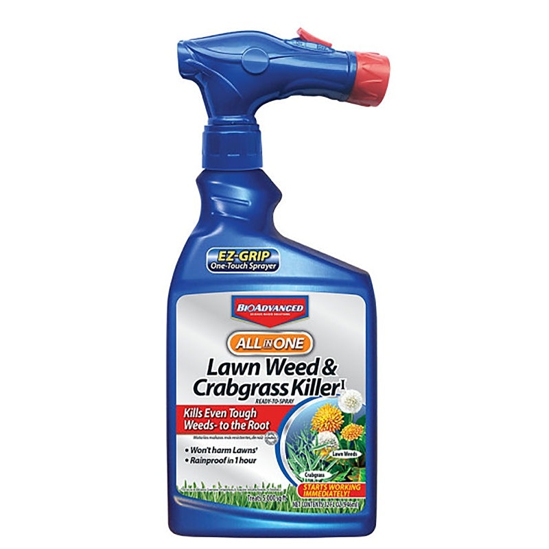 BioAdvanced 704080A Weed and Crabgrass Killer, Liquid, Black/Brown, 32 oz
