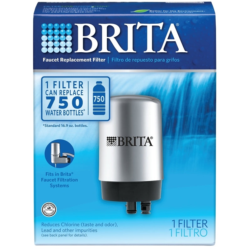 Brita 42617 Water Filter, 2 in Dia x 4-1/4 in L Dimensions, 100 gal