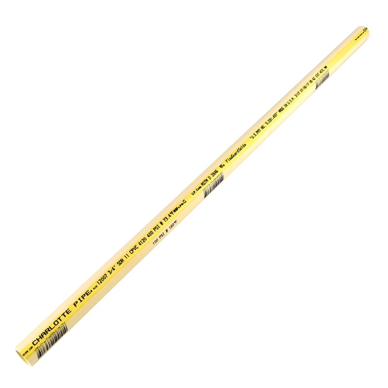 Charlotte Pipe CTS 12005 0200R Cut Pipe, 1/2 in, 2 ft L, CPVC
