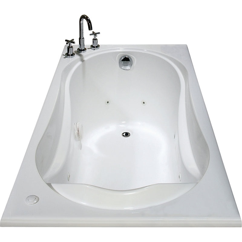 Maax Cocoon 6032 Series 102722-091-001 Bathtub, 40 to 52 gal, 59-7/8 in L, 31-7/8 in W, 20-1/2 in H, Acrylic, White