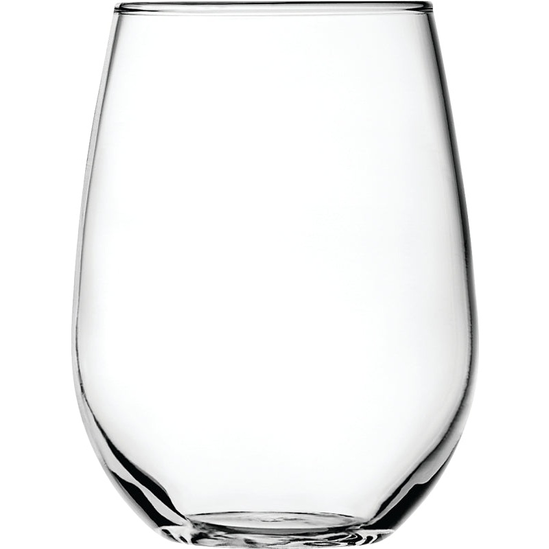 Anchor Hocking Vienna Series 95141AHG17 Stemless Wine Glass, 15 oz Capacity, Glass, White, Dishwasher Safe: Yes, Pack of 3