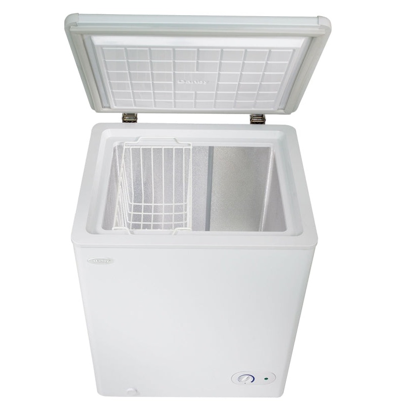 Danby DCF038A2WDB-3 Chest Freezer, 24.94 in W Exterior, 22-3/16 in D Exterior, 33-1/16 in H Exterior, 3.8 cu-ft, White