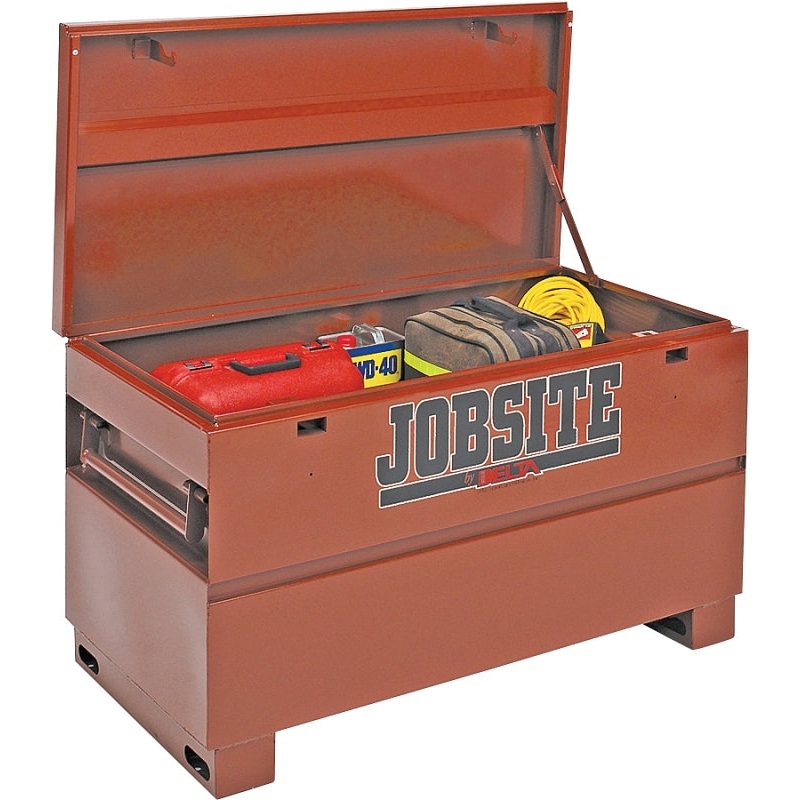 Delta Jobsite Series 638990 Heavy-Duty Contractor Chest, 19.3 cu-ft, 24 in OAW, 27-3/4 in OAH, 60 in OAD, Steel, Brown
