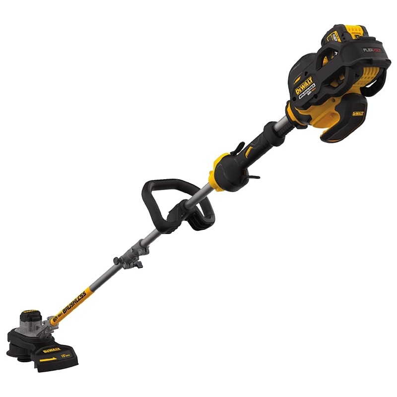 DEWALT DCST970X1S String Trimmer Kit, Battery Included, 3 Ah, 60 V, Lithium-Ion, 0.08 to 0.095 in Dia Line