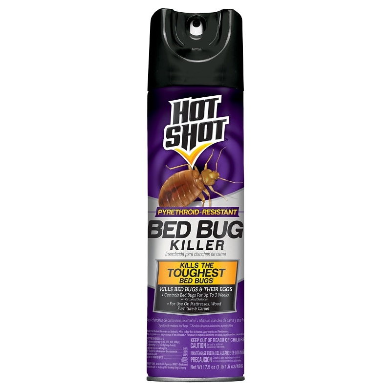 Hot Shot HG-96728 Bed Bug Killer, Liquid, Spray Application, Indoor, 17.5 oz Aerosol Can, Sweet