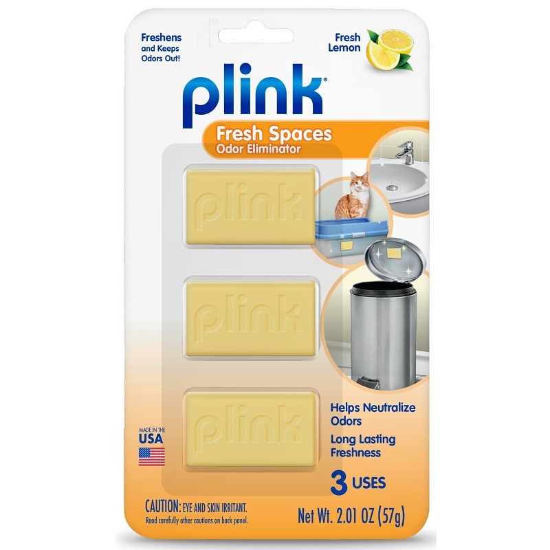 Plink PBF12T Bin Fresh Odor Eliminator, 2.01 oz, Tablet, Fresh Lemon