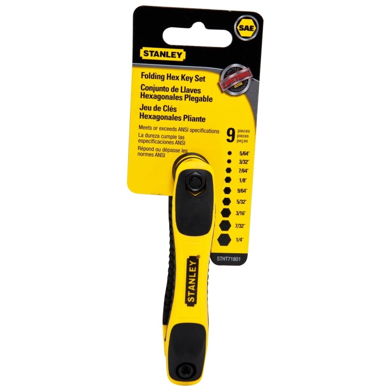 STANLEY STHT71801 Hex Key Set, 9-Piece, Black