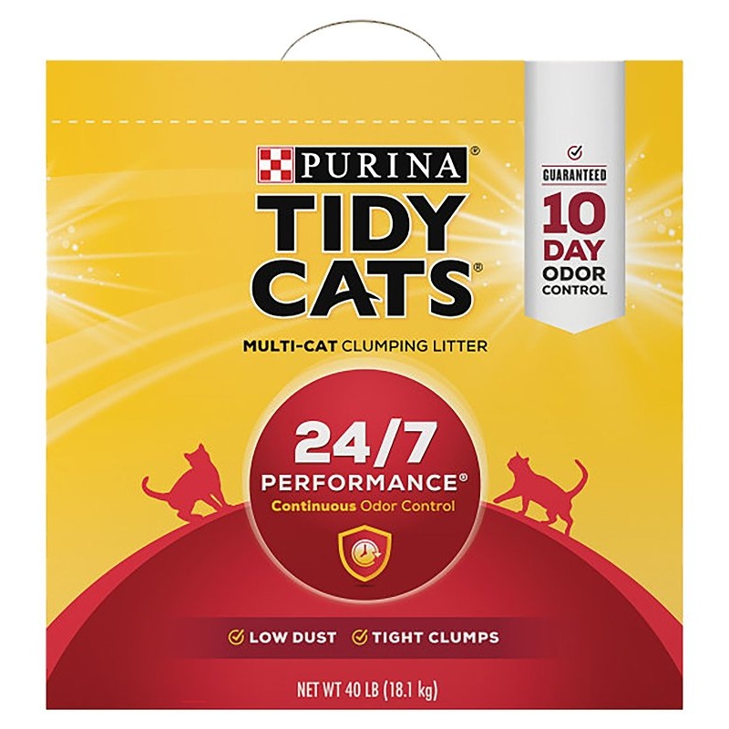 Tidy Cats 7023001669 Cat Litter, 35 lb Capacity, Gray/Tan, Granular Pail
