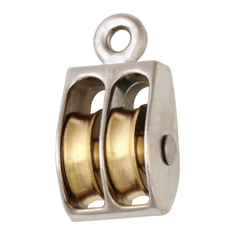 Campbell Chain Double Sheave Rigid Eye Pulley 1 in. Rigid 55 lb. Copper