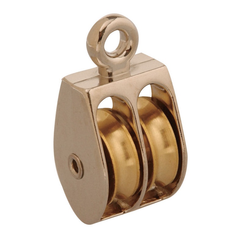 Campbell Chain Double Sheave Rigid Eye Pulley 3/4 in. Rigid 40 lb. Copper