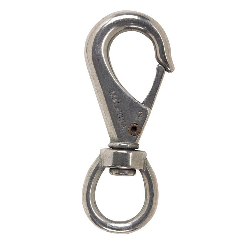 Campbell Chain Polished Round Swivel Eye Boat Snap 7/16 in. Dia. x 3-11/16 in. L 220 lb.