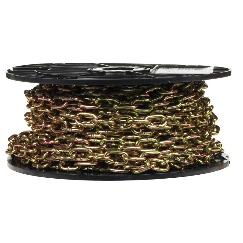 Campbell Chain Straight Link Machine Chain 50 ft. L x 9/64 in. Dia. 3 Gold Carbon Steel
