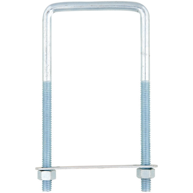 Hampton 3-5/8 in. W x 7 in. L Zinc Plated Steel Lumber Size Square Bend U-Bolt 5 pk