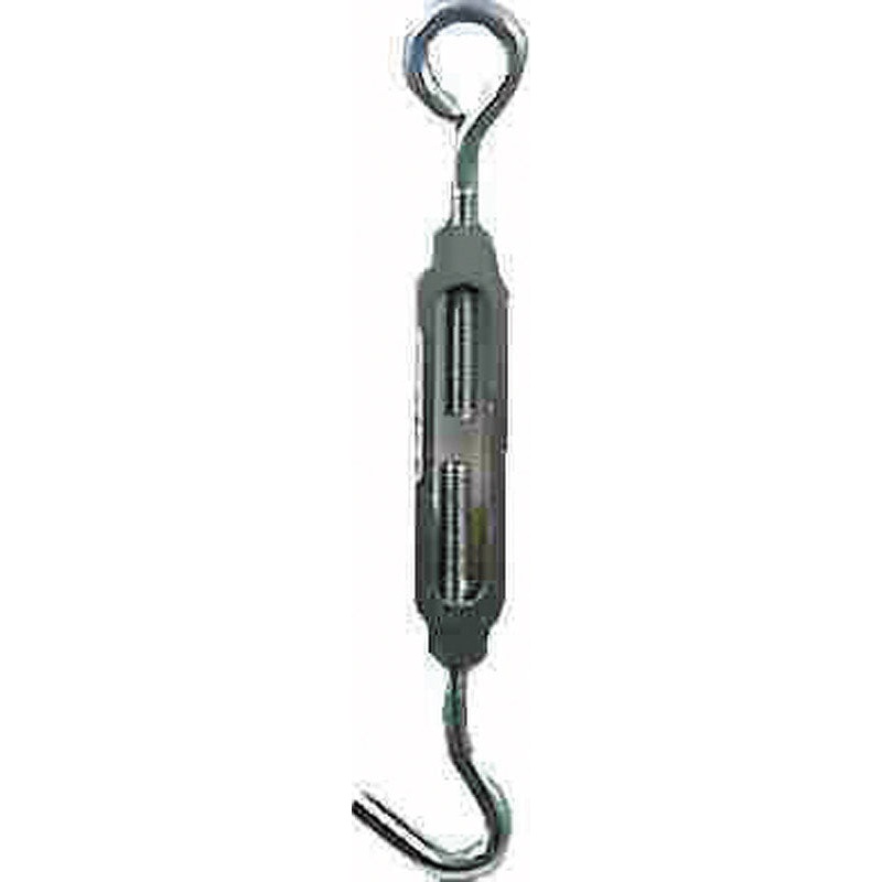 Hampton 6.1 in. L 0.4 Zinc Plated Steel/Aluminum Hook and Eye 1 pk Turnbuckle