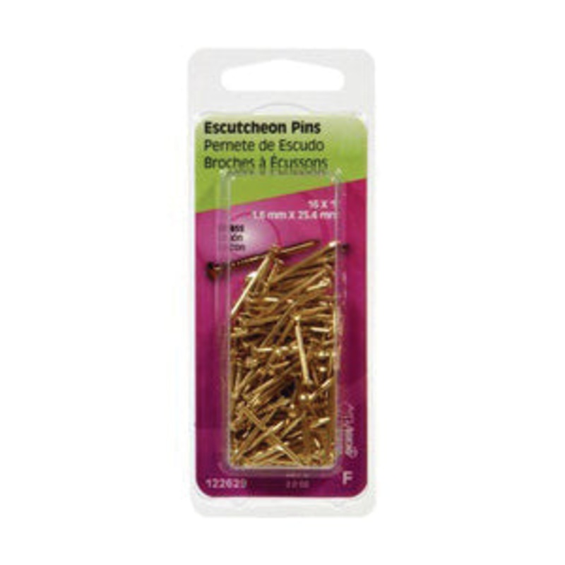 Hillman 16 Ga. 1 in. L Brass Escutcheon Pin 2 oz.
