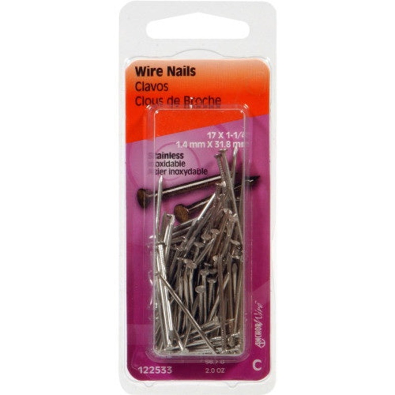 Hillman 17 Ga. 1-1/4 in. L Stainless Steel Wire Nail 2 oz.