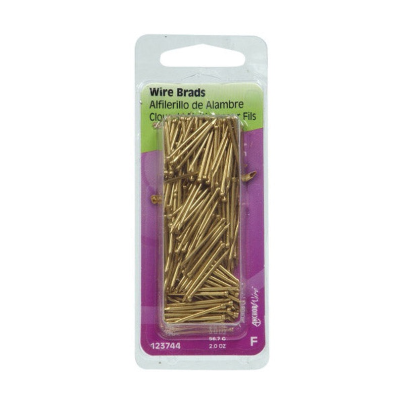 Hillman 17 Ga. 1 in. L Solid Brass Brass Brad 2 oz.