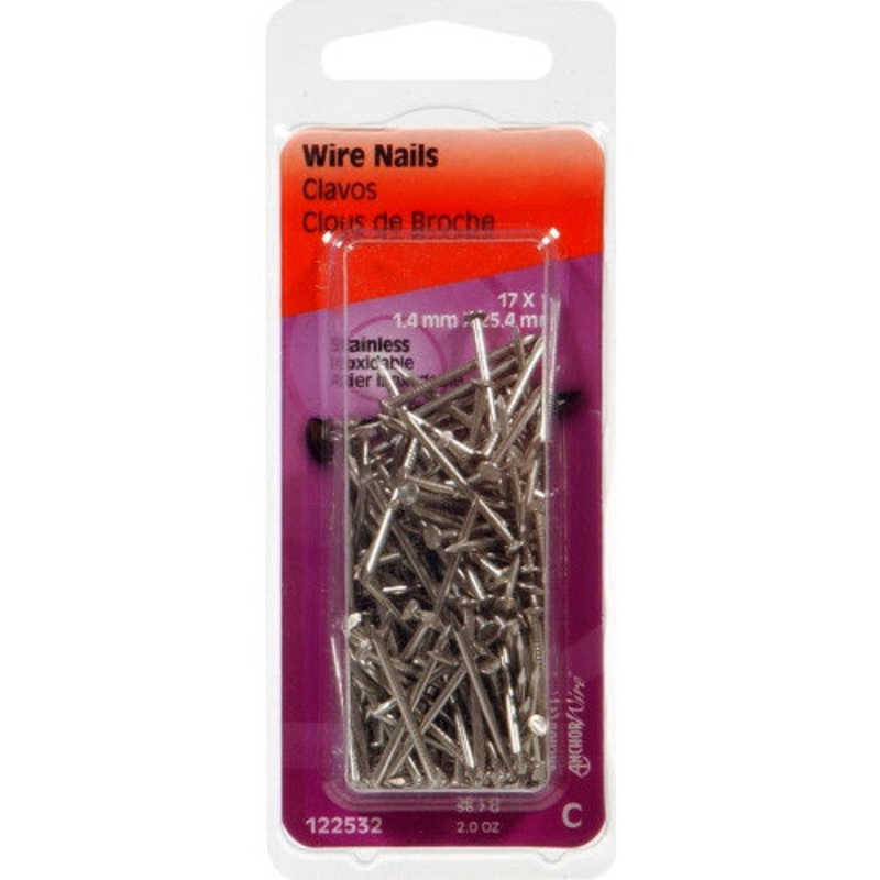 Hillman 17 Ga. 1 in. L Stainless Steel Wire Nail 2 oz.