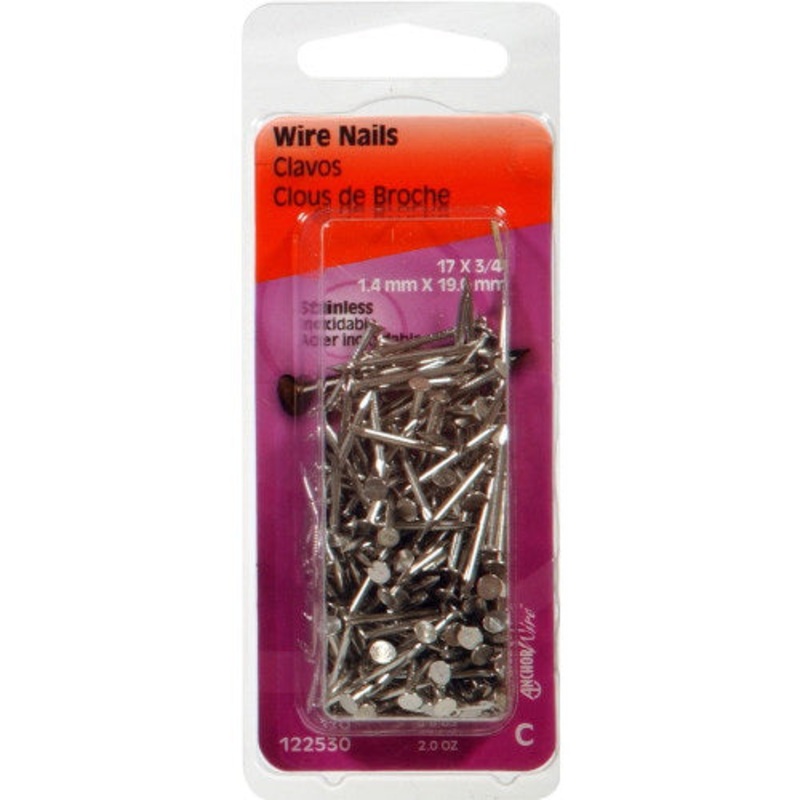 Hillman 17 Ga. 3/4 in. L Stainless Steel Wire Nail 2 oz.