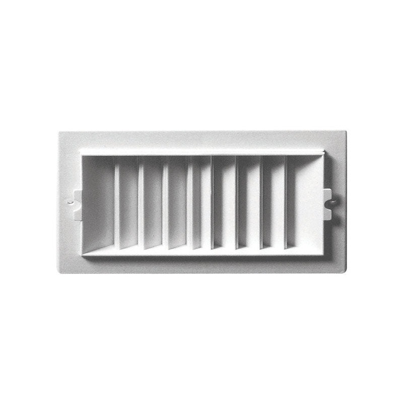 Deflect-O Jordan 8 in. H x 4 in. W Plastic White 2-Way Supply Wall/Ceiling Register