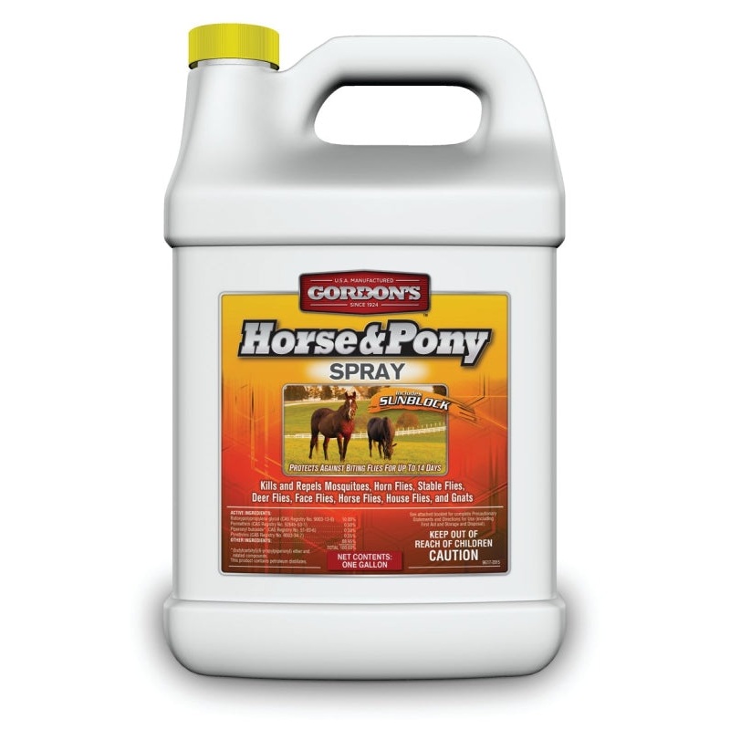 Gordon’s 9671072 Horse and Pony Insect Spray, Liquid, Amber, Perfumed, 1 gal