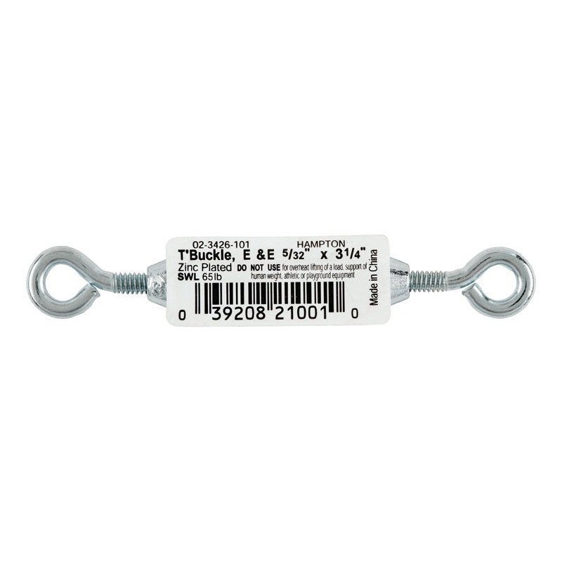 Hampton 0.2 1.8 in. L Zinc Plated Eye and Eye Turnbuckle 1 pk Steel/Aluminum