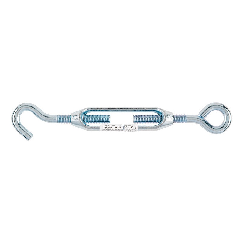Hampton 0.4 4.1 in. L Zinc Plated Steel/Aluminum Turnbuckle 1 pk Hook and Eye