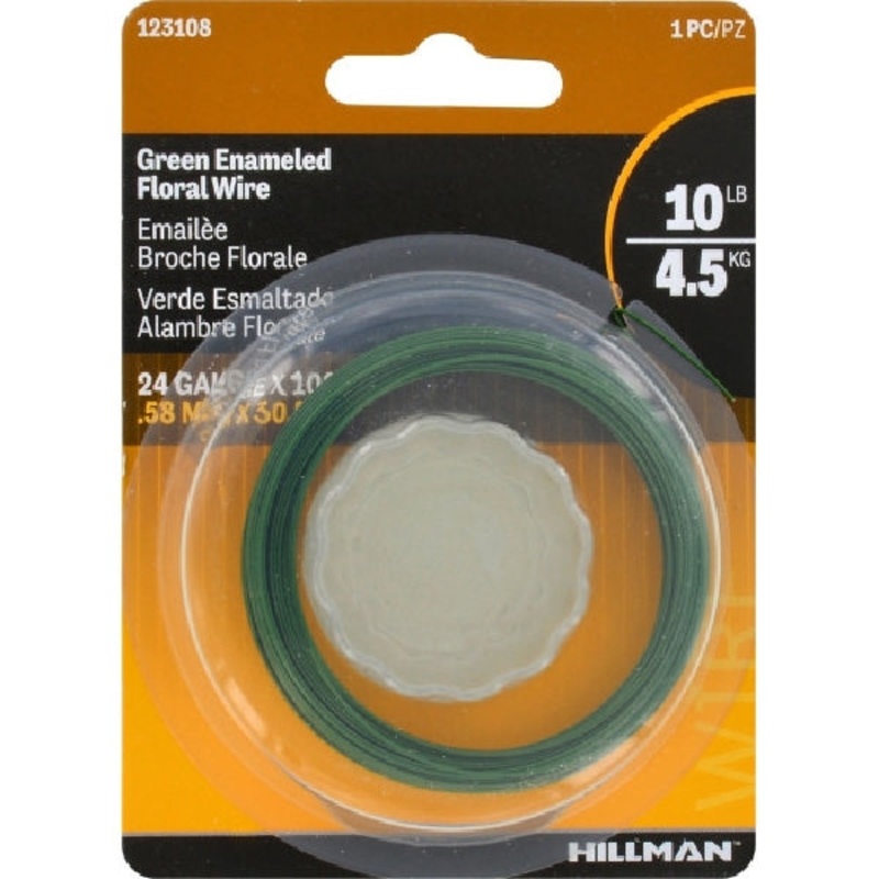 Hillman 100 ft. L Steel Floral Wire 24 Ga.