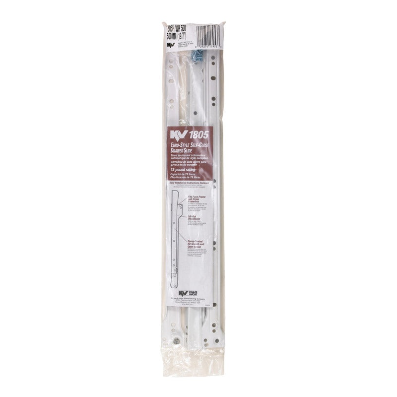 Knape & Vogt 20 in. L Soft Close 1 pair Drawer Slide