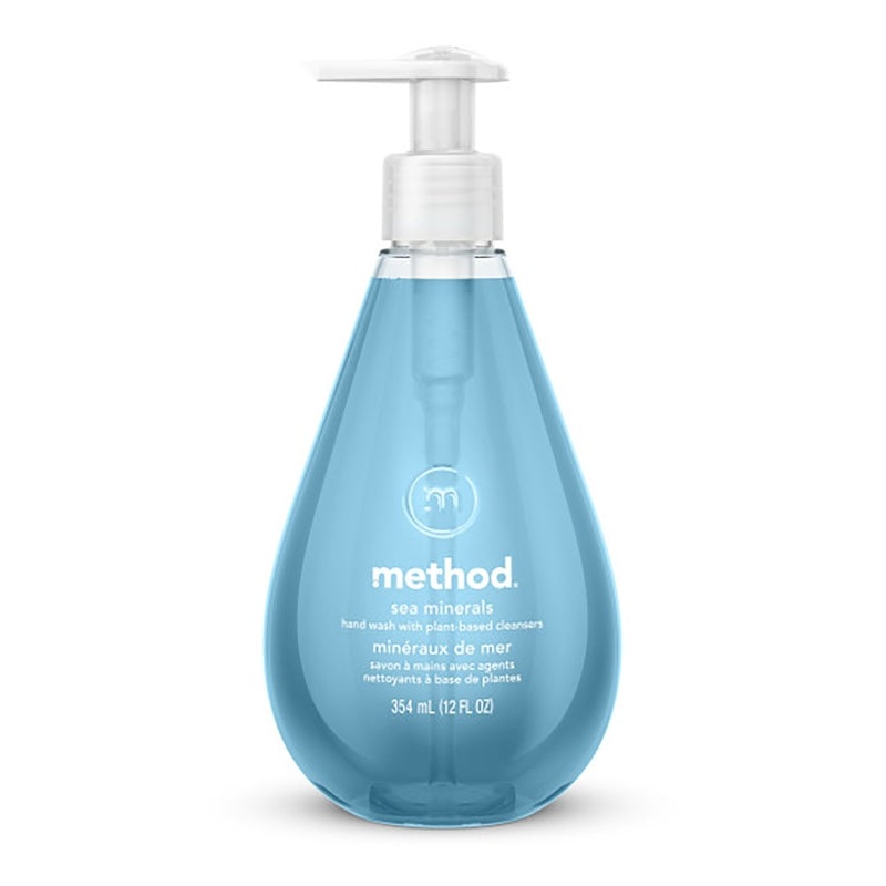 method 162 Gel Hand Wash, Gel, Light Blue, Sea Minerals, 12 oz Bottle
