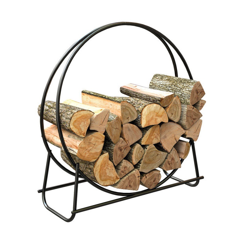 Panacea Powder Coated Steel Log Rack Indoor and Outdoor