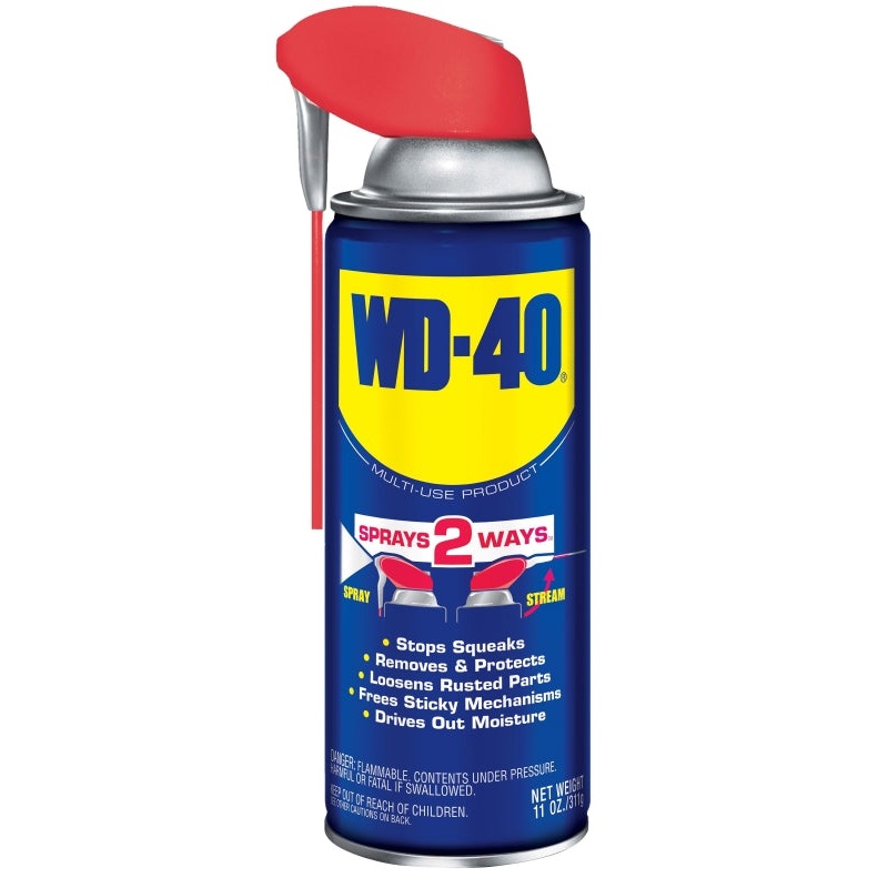 WD-40 SMART STRAW 490040 Lubricant, Multi-Purpose, Light Amber, 11 oz Aerosol Can, Liquid