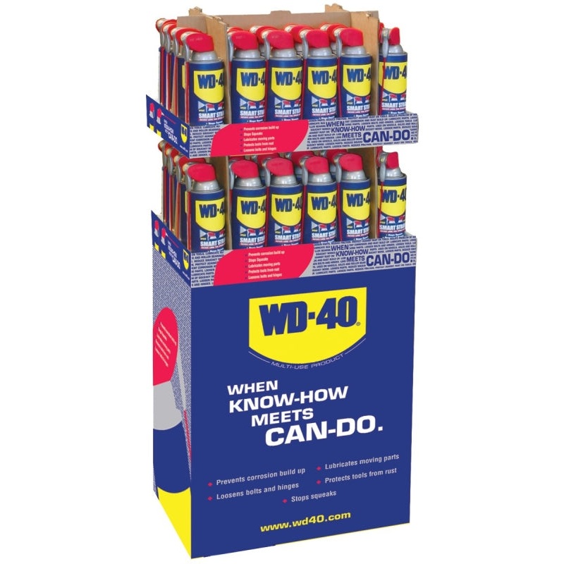 WD-40 SMART STRAW 490047 Lubricant, Multi-Purpose, Petroleum Base, Light Amber, 11 oz Aerosol Can, Liquid, Pack of 48