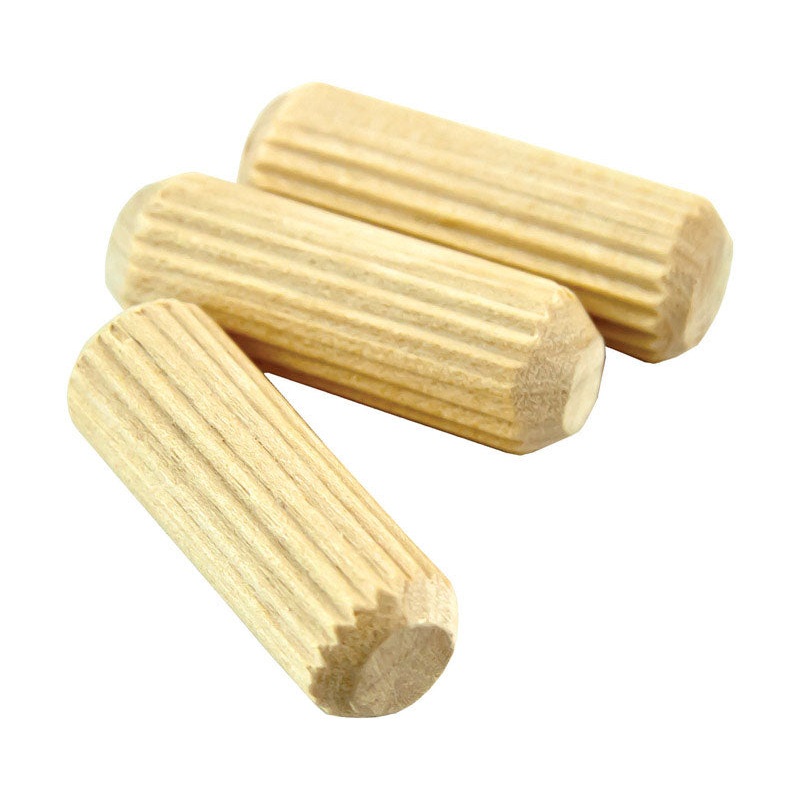 Wolfcraft Fluted Birch Dowel Pin 1/4 in. Dia. x 1/4 in. L