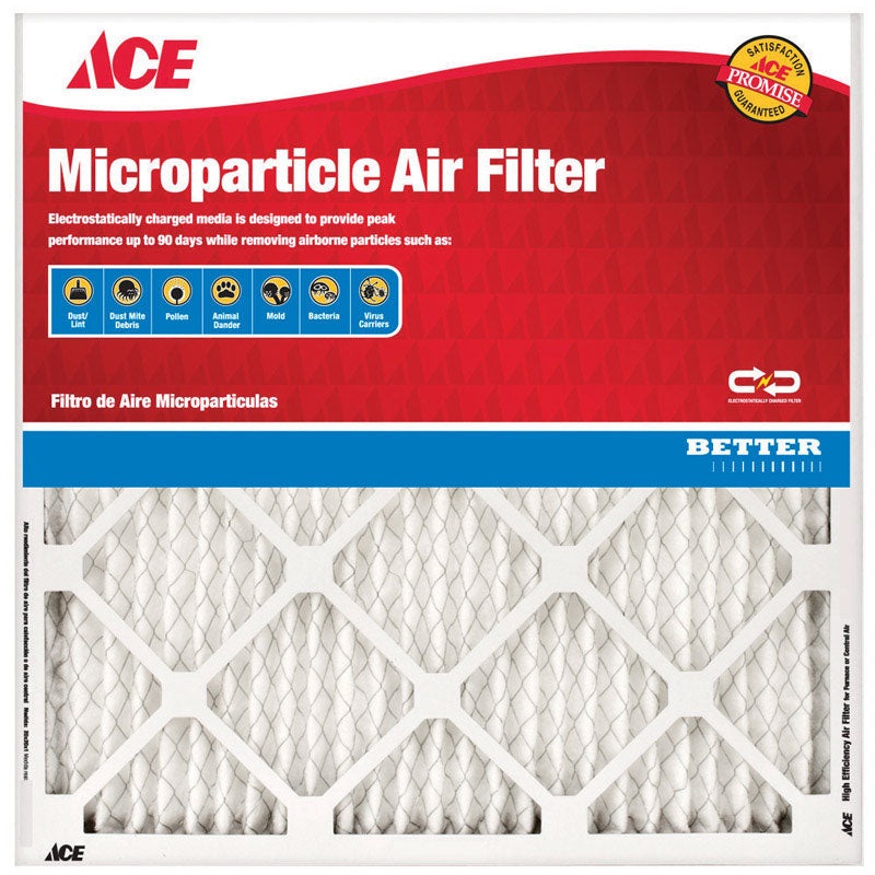 Ace 20 in. L x 15 in. W x 1 in. D Pleated Air Filter 10 MERV
